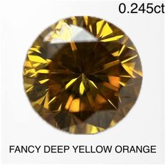 【新品】FANCY DEEP YELLOW ORANGE ダイヤモンドルース