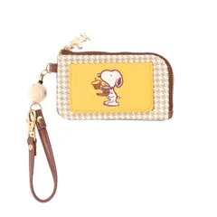 スヌーピー75周年記念 リール付きパスケース スヌーピー 定期入れ レディース リール付き メンズ レザー おしゃれ 縦型 icカード ケース 通勤 通学 高校生 かわいい キーホルダー 伸縮 カラビナ 両面 カード収納 軽量 学生 子ども 中学生