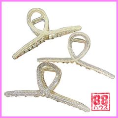 【 全種セット まとめ売り ★】バンスクリップ ヘアクリップ ループ ビッグ ゴールド ベース ヘアアクセ ヘア アクセサリー ヘアアクセサリー シンプル ゴージャス おしゃれ 髪留め 大人 ペア お揃い シェア HA085 韓国