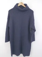 ◇ URBAN RESEARCH ROSSO タートルネック 長袖 膝丈 ニット ワンピース サイズF パープル系 レディース E  【1304100022467】
