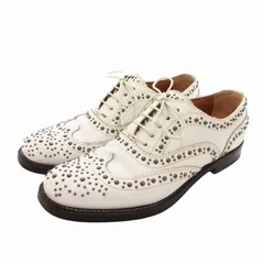 チャーチ church's BURWOOD ドレスシューズ ウィングチップ メダリオン スタッズ レザー 35.5 21.5cm 白 ホワイト /HO● 0128のサムネイル