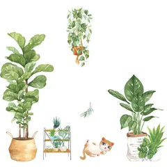 【新着商品】インテリアシール オシャレ シールグリーン ウォール decoration wall Diy 壁飾り 3dステッカー ウォールペーパー 壁紙シール おしゃれ 子供 動物 猫 春 観葉植物 木 植物 ウォールステッカー