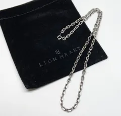 LION HEART｜ライオンハート ラージ シルバー チェーンネックレス カットアズキ シルバー925 いぶし仕上げ50cm