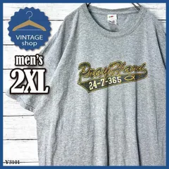 【FRUIT OF THE LOOM】古着アメリカTシャツ半袖メンズ2XLグレー