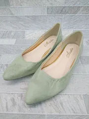 ◇ ⊇ SESTO セスト ポインテッドトゥ フラット パンプス サイズ23 グリーン レディース P  【1409090011757】