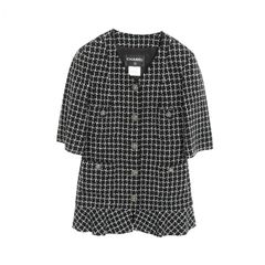 CHANEL シャネル グリポアボタン ツイード ノーカラージャケット