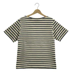 UNION LAUNCH / ユニオンランチ | ボートネック コットン ボーダー カットソー | S | アイボリー / ネイビー | レディース