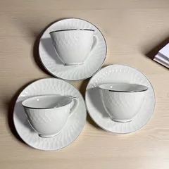 【3客揃】Noritake 7160 カップ&ソーサー ホワイト ノリタケ 日本陶器会社 マグカップ 紅茶 コーヒー カップ 茶器 昭和 レトロ アンティーク
