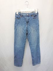 ◇ Θ green label relaxing キッズ 子供服 ストレッチ デニム ジーンズ サイズ145 ライトブルー レディース メンズ E  【1411130018565】