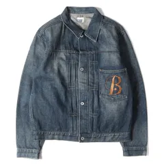 A BATHING APE ア ベイシング エイプ ジャケット ヴィンテージ加工 B刺繍 1stタイプ デニムジャケット 00s インディゴ L アウター ブルゾン ストリート ブランド カジュアルのサムネイル
