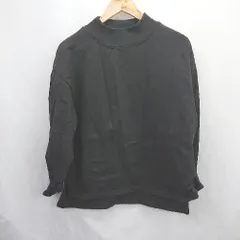 ◇ ⊇ nano universe ナノ ユニバース ハイネック 長袖 スウェット カットソー サイズF ブラック レディース E  【1505290034470】