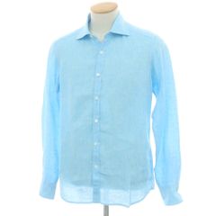 【美品】BORRIELLO （ボリエッロ）リネンシャツ38 M相当 中古】ボリエッロ BORRIELLO リネン セミワイドカラー