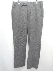 ◇ ⊇ green label relaxing UNITED ARROWS ウール KT H/SPUN スリム NOP パンツ サイズM グレー ブラック系 メンズ E  【1506250000122】