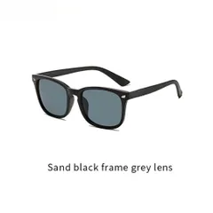 サングラス フレームマットブラック レンズグレー