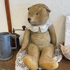 ランスアンティークベア　フランチアンティークベア フランス茶色のお耳のアンティークベア59cm 1930-40年代頃 gt