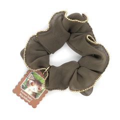 【新品】 ミニシフォンシュシュ カーキ 942149 わちふぃーるど 猫のダヤン リボン シュシュ 小さめ ヘアゴム  猫 ねこ かわいい おしゃれ