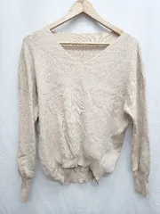 ◇ ⊇ ITEMS URBAN RESEARCH アイテムズ アーバンリサーチ 薄手 長袖 ニット セーター サイズF ベージュ レディース P  【1407100017256】