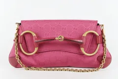 【超美品】GUCCI グッチ GG チェーン アクセサリーポーチ ハンド ショルダーバッグ ホースビット 114923・203998【SK19】