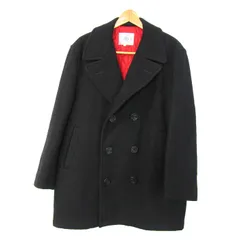 ジェイプレス チェスタコート ダブルボタン ウール混 アウター メンズ Lサイズ ネイビー J.PRESS 【中古】