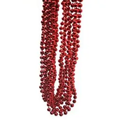 メタリックレッドビーズ : 12個入り