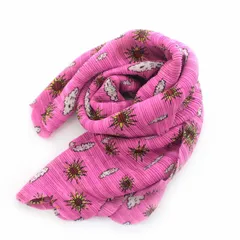 ⑤未使用○プリーツプリーズ○ストール○ピンク系○マダム - ストール  