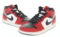 ナイキ NIKE AIR JORDAN 1 MID CHICAGO BLACK TOE エアジョーダン1 ミッド シカゴ ブラック トゥ 554724-069 メンズ靴 スニーカー レッド 28.5cm 103S-1109