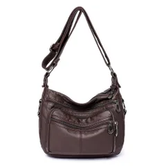 ☆ ダークブラウン ☆ ショルダーバッグ かばん 斜め掛け 肩掛け 旅行 大容量 bag011 ショルダーバッグ レディース 斜めがけ 大人 小さめ ショルダーバック ショルダー バッグ 斜めがけバッグ 通勤 通学 旅行 トラベル 肩掛け 大容量 コンパクト