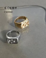 【SALE】GOLDY/ゴールディ/ウェーブ シグネット プレート リング/アクセサリー/5220901のサムネイル