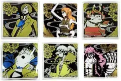 【中古】皿・茶碗 全6種セット ガラスプレート 「一番くじ ワンピース 見参!赤鞘九人男～第二弾～」 G賞