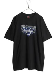【お得なクーポン配布中!】 00s USA製 ハーレー ダビットソン 両面 プリント Tシャツ メンズ XL オールド オフィシャル ヘビーウェイト バイク イラスト グラフィック