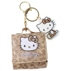 ハローキティ ミニポーチ マルチケースチャーム ギャル ブラウン サンリオ サンアート 小物入れ キャラクター グッズ 