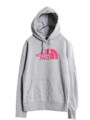 【お得なクーポン配布中!】 ノースフェイス プリント スウェット フード パーカー レディース М / The North Face アウトドア トレーナー 裏起毛 プルオーバー グレー