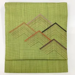 中古品、刺繍柄、8寸名古屋帯、正絹R946