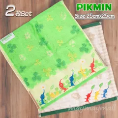 ピクミン ミニタオル 2枚セット ハンド ミニ グッズ タオル お手拭きタオル キャラクター ゲーム 任天堂 かわいい 綿100％ コットン 刺繍 ふわふわ 速乾 抗菌 防臭 吸水 ピクミンワールド ピクミンタオル ジャガード ピクミンマーチ ハンドタオル