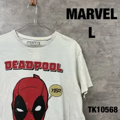 PRIMARK プライマーク Tシャツ ホワイト 半袖 クルーネック メンズ L MARVEL DEADPOOL デッドプール  USA 海外輸入 古着 TK10568