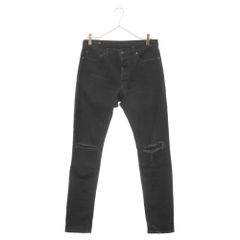 MINEDENIM (マインデニム) SLIM SKINNY PANTS スリムスキニー デニムパンツ バックスタッズ ブラック 2003-1003-91-312