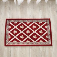 【大安売り】INSIMAN 玄関マット カーペット 屋内 ドアマット おしゃれ 赤 - 50 * 80 cm 泥落としマット 洗える 吸水 夏用 - ゴブラン織り チェック柄 無地 滑り止め 床暖房対応 オールシーズン適用 低反発 業務用 家庭用 オフィス用