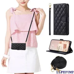 iPhone 16 ケース 手帳型 iPhone16 スマホケース 手帳型 ストラップ付 iphone 16ケース Mldjomid スマホケース PUレザー スタンド機能 カード収納 ストラップ付き チェック柄 刺繍 6.1インチ対応 財布型 黒 2359