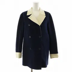 ロロピアーナ Loro Piana チェスターコート ショート丈 コットン 42 M 紺 ネイビー 白 ホワイト /AN24のサムネイル