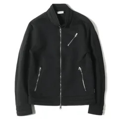 MONCLER モンクレール コットン ライダースジャケット ポンチ スウェット ハイネック シングル MAGLIA CARDIGAN ブルゾン ブラック 黒 M アウター シンプル ブランド 無地のサムネイル