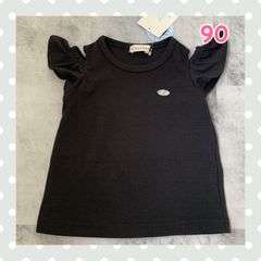 【接触冷感】オフショルダー半袖Tシャツ branshes ブランシェス　夏服　半袖　女の子　90