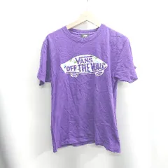 ◇ ⊂ VANS ヴァンズ ロゴプリント バックプリント 半袖 Ｔシャツ サイズS パープル マルチカラー メンズ レディース E  【1410100005437】