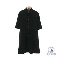 【訳アリ】 ワンピース カジュアル ボタン シンプル 半袖 膝丈 レディース ブラック 3 901-2521 送料無料 古着