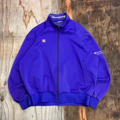 CHAMPION チャンピオントラックジャケット ジャージ パープル ジップアップ メンズ サイズ XL 日本製 80s VINTAGE 古着 MG171