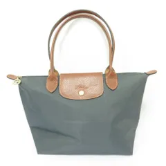 良品 LONGCHAMP ロンシャン ルプリアージュ ナイロン トートバッグ グレー系 レディース 古着 中古 USED