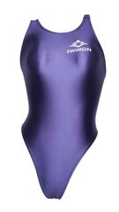 [SWIMON] 競泳水着 レディース ガールズ ハイレグ 紺 ネイビー XS-6XL N2 スムースファブリック 600