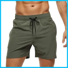 【新着商品】速乾 ビーチパンツ 水陸両用 ストレッチ スイムウェア ハーフパンツ ボードショーツ メッシュインナー付き 海水パンツ サーフパンツ メンズ 水着 [Hilarocky]