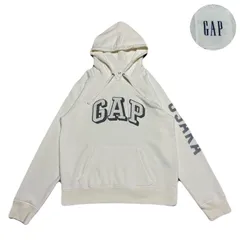 GAP ギャップ Hoodie パーカー Sweatshirts スウェット EmbroideredLogo 刺繍ロゴ PrintedLogo プリントロゴ Polyester ポリエステル Cotton コットン White ホワイト 白 L