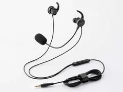 【新品・2営業日で発送】ELECOM エレコム マイクアーム付インナーイヤー型ヘッドセット／両耳／4極／ブラック(HS-EP21STBK)