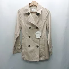 ◇ ⊇ ◎●未使用● GLACIER ダブルボタン 長袖 トレンチコート サイズM ベージュ レディース E  【1501230048477】